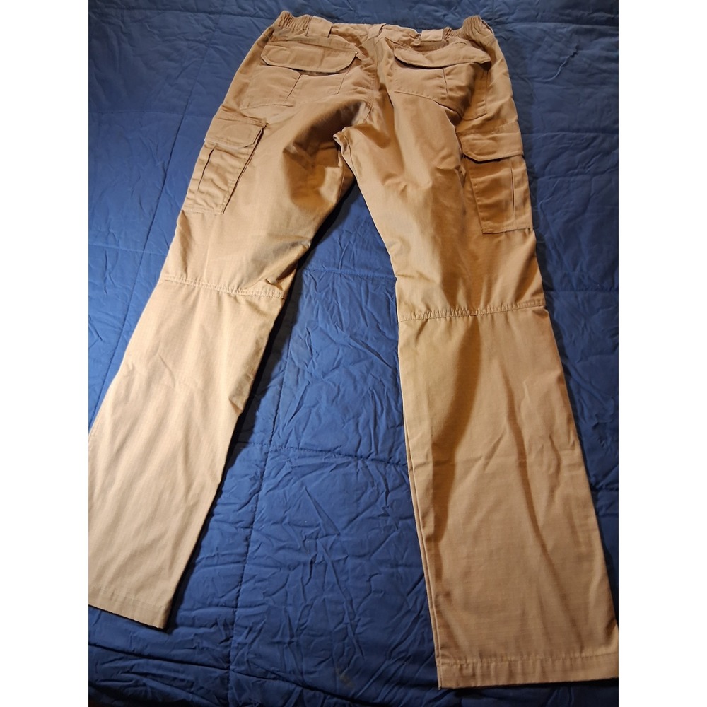 CQR Mens Tactical Cargo Pants Coyote Brown Ripstop Work Trousers 34W x 34L - Picture 5 of 6